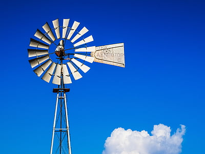 Windmill, gård, vind, vatten, landsbygd, landsbygdens, jordbruk