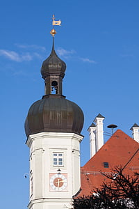 baznīca, tornis, Kristietība, arhitektūra, tornis, ēka, Bavaria