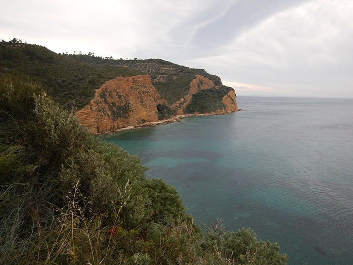 Panna, Beach, Pelion, Aegean, more, Grécko, Cliff