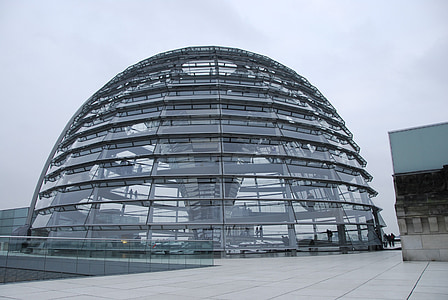 dome, glass, architecture, modern, parliament, berlin