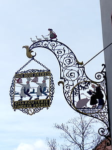 scudo, Macelleria, filigrana, metallo, decorazione