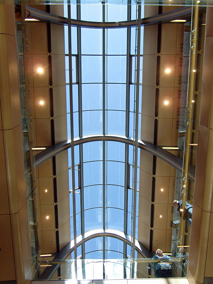 Architektūra, stiklo, prekybos centras, Hamburgas, Europa ištrauka