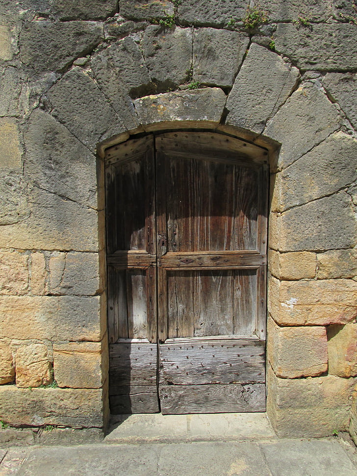 porte, Sarlat, France, Périgord, médiévale, historique, Cathédrale