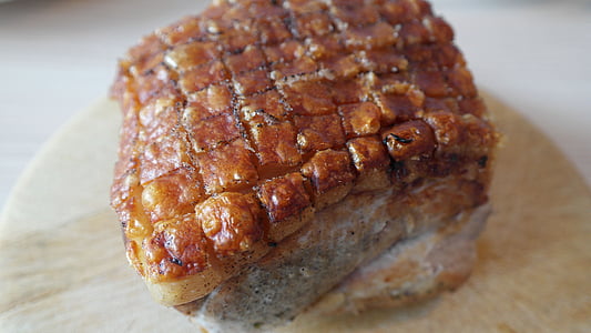 pig, crust roast, roast pork, rind, fry, meat, crust