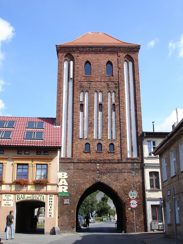Darłowo, věž, Polsko, Architektura, postavený struktura, Exteriér budovy