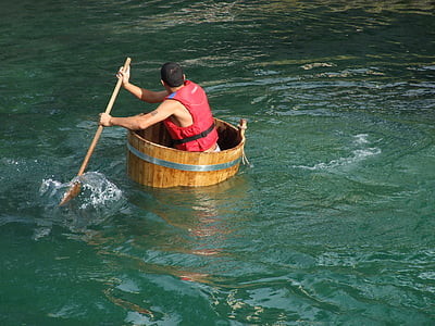 badekar, Palio, race, floden, vand, Remo, båd