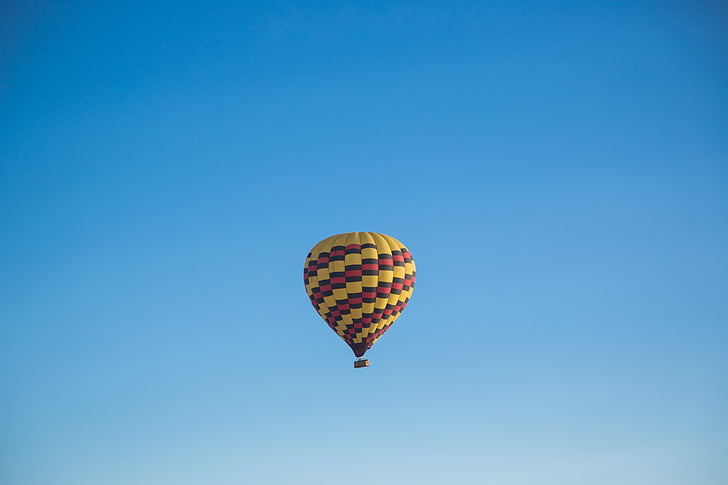 volant, cel, globus aerostàtic, aventura, aire, vehicle aeri, cistella