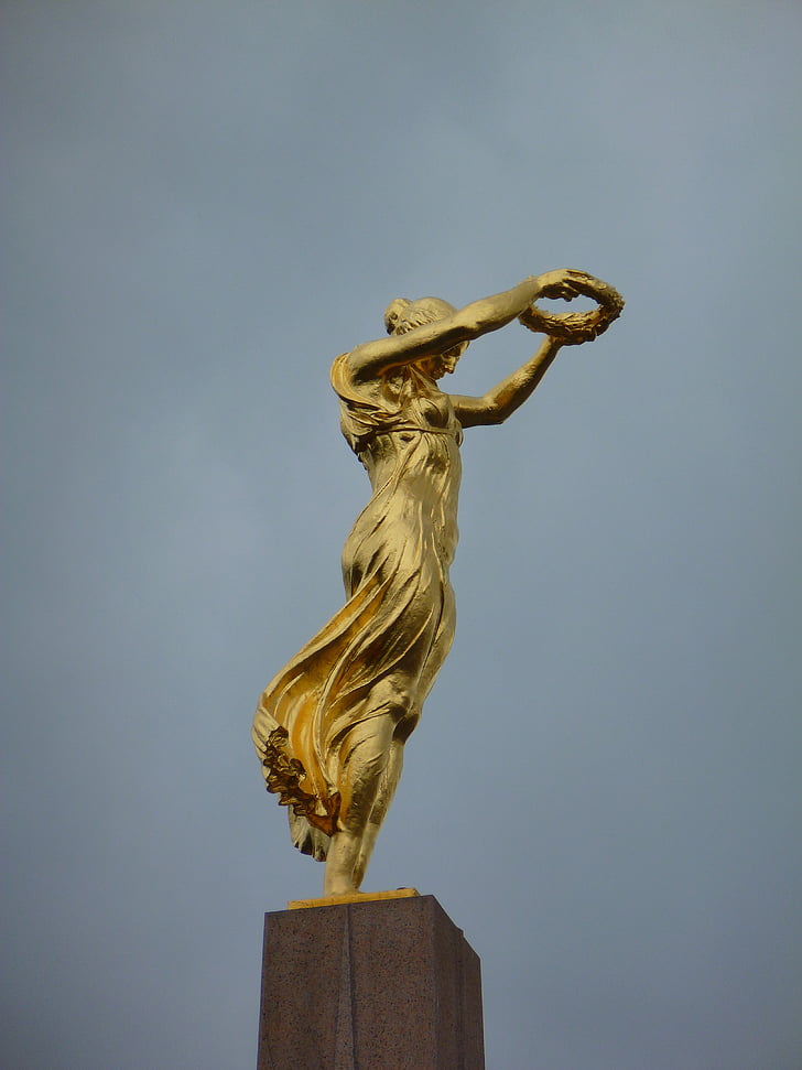 Luxembourg, golden kvinnen, monument, Gëlle fra