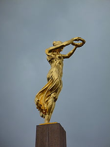 luxembourg, the golden woman, monument, gëlle fra