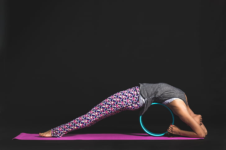 people, woman, pink, yoga, mat, fitness, healthy