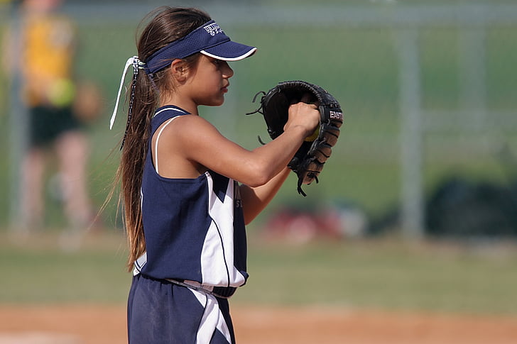 softball, pitcher, female, sport, game, competition, player