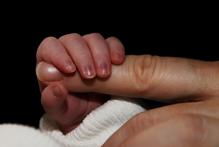 bayi, tangan, jari, bayi baru lahir, menjaga, anak kecil, perlindungan