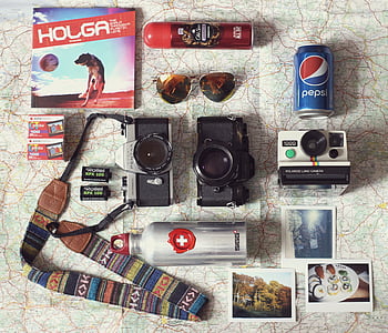 câmera, equipamento de câmera, viagens, férias de verão, Verão, feriados, equipamentos