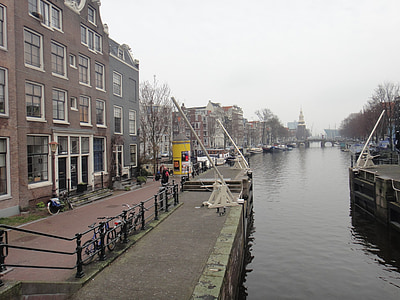 amsterdam, canals, channel, water, canal, nautical Vessel, river