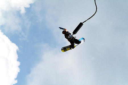 bungee jumping, határérték, bungee, snowboard, tábla cím, Ikarosz, cím felső