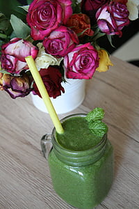 smoothie, spinach, fruit, vegetables, health, drink, beverage