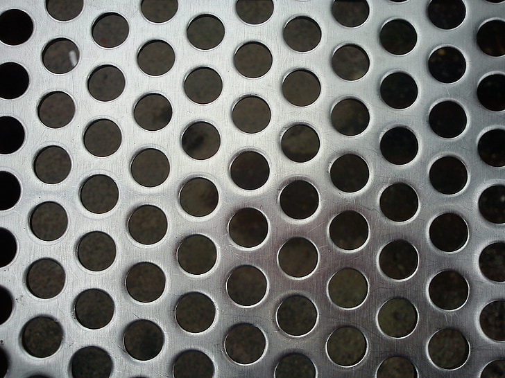 holes, sheet, grid, pattern, metal, perforated sheet, smooth
