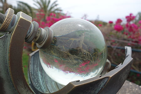 bola de cristal, reflexión, espejado, bola, decoración