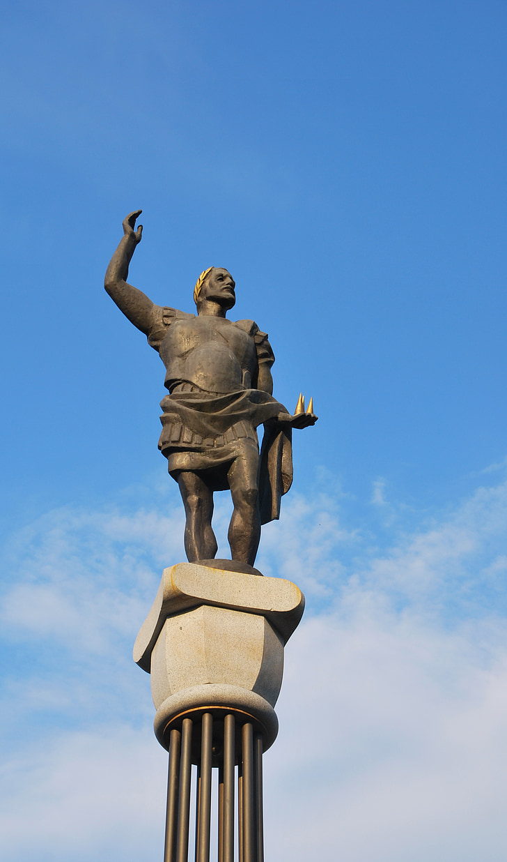 Rei filip, Plovdiv, Bulgária, estátua, história, azul, alto