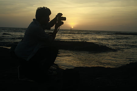 agua, naturaleza, Fotografía, Fotografía, puesta de sol, mar, cámara