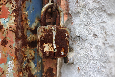 rust, antique, vintage, padlock, rusty, old, lock