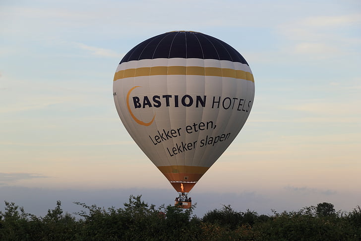 Duitsland, september, 2016, hete, lucht, ballon, landing