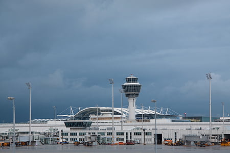 letisko, medzinárodné, Mníchov, Architektúra, budova, preprava, letecké spoločnosti