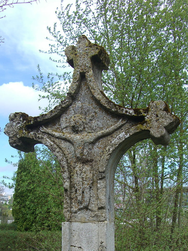 Croix de Pierre, Wayside cross, vieux, Rock sculpture, Croix, Christ en croix, Steinmetz