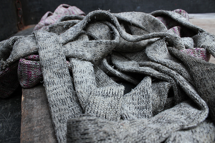 velvet scarves, scarf, iron gray, flannel