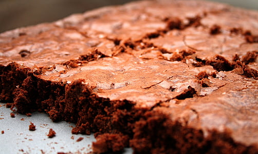 Brownie, lanche, chocolate, delicioso, tratar, comida, doce