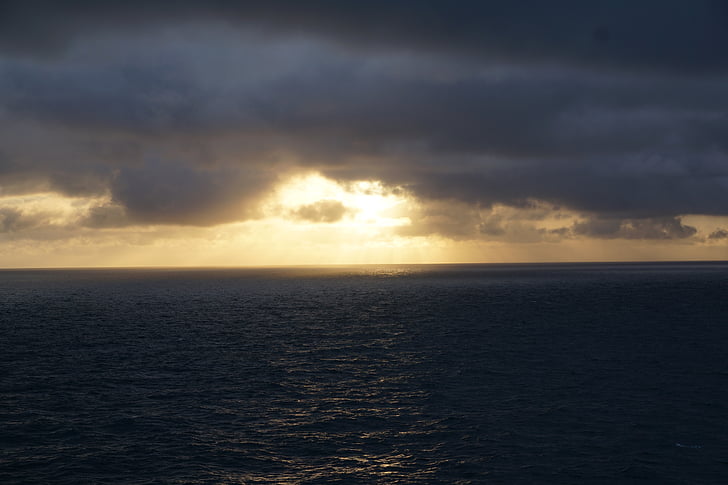 Atlantik, oceán, voda, obloha, Příroda, počasí, slunce