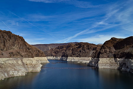 Lake mead, Hoover dam, Hoover, priehrada, Nevada, Arizona, vody