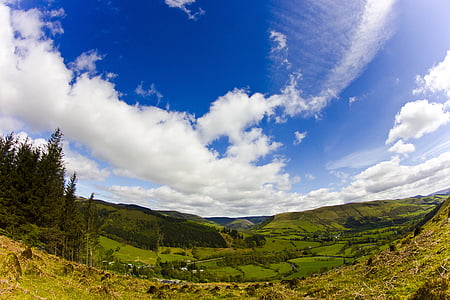 clouds, valley, outdoors, sky, landscape, nature, scenery