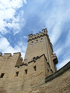 Πύργο του κάστρου, επάλξεις, φρούριο, τοίχου, Κάστρο Τείχος, Κάστρο, Hohenzollern