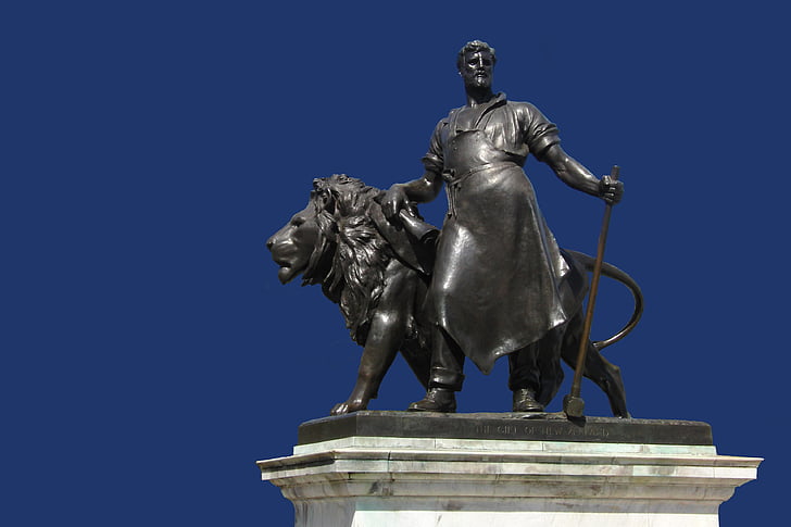 Smith løve, skulptur, Buckingham palace, gave af new zealand, London, britiske, Storbritannien