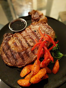 steak, repas, dîner, alimentaire, viande, viande bovine, filet
