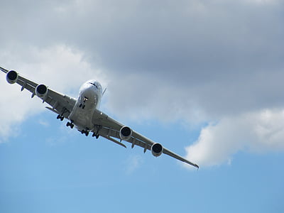 uçak, Airbus, A380, Uçuş, sinek, yolcu uçağı, uçak