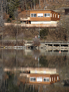 Lacul, oglindire, peisaj, reflecţie, încă, acasă