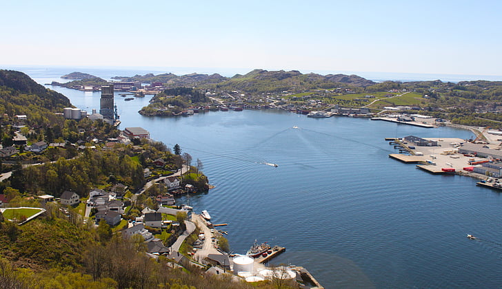 Egersund, Norveška, morje, Evropi, pristanišča, vode, Navtična plovila