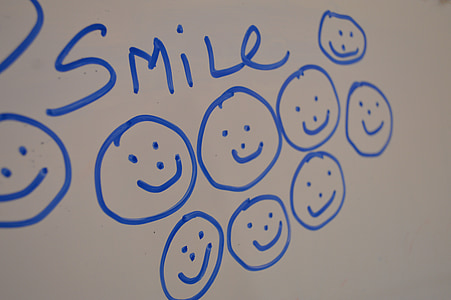 nasmeh, čustveni simbol, nasmejan, nasmehne, bela, Odbor, tabla