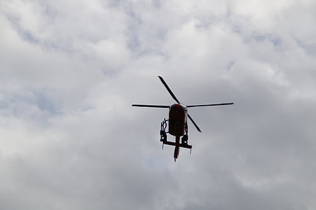 helikopter, nebo, plava, letjeti, krugovi, spasilački helikopter, Gorska služba spašavanja