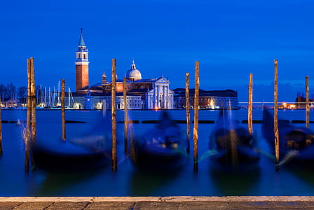 Venise, Italie, Basilique, gondole, Laguna, architecture, Venise - Italie