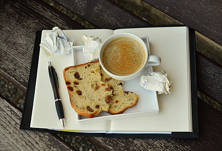 kahvi, tauko, kahvitauko, Cup, Notebook, Kirjoita muistiin, suunnitelma