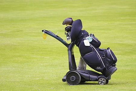 golf, bag, equipment, club, grass, golf-club, green