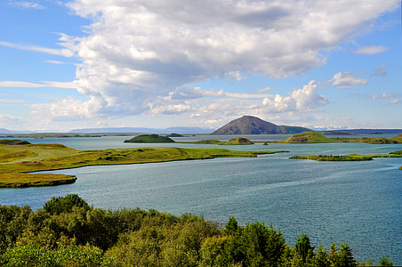 Ісландія, höfði, широкий, горизонт, mývatn озеро, вулканічна активність, краєвид