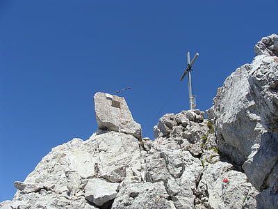 Wilder kaiser, Mountain, Tirolsko, kríž, Top, vrchol, Summit