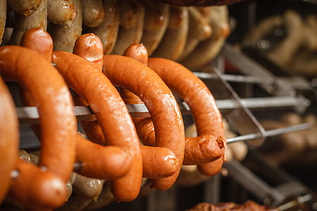 sausage, grill, barbecue, grill sausage, bratwurst, eat, red sausage