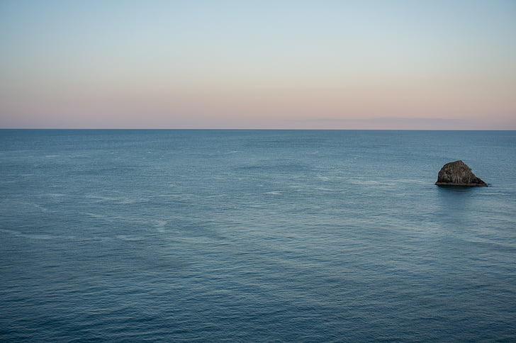 cos, l'aigua, blau, cel, oceà, Mar, roques
