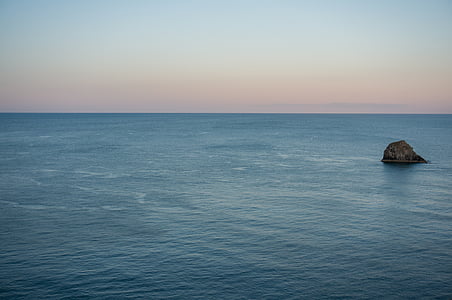 σώμα, νερό, μπλε, ουρανός, Ωκεανός, στη θάλασσα, βράχια