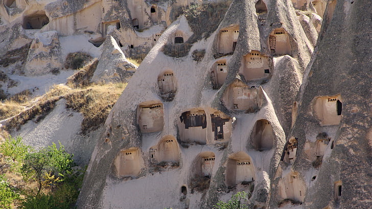 Cappadocia, Kapadokya, Uchisar, museet, Turkiet, resor, turism